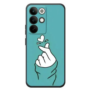 Чохол (Знак сердечка) для RealMe C85 Pro (Сердечко на бірюзовому)
