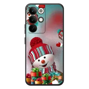 Чехлы на Новый Год RealMe C85 Pro (Снеговик в шапке)