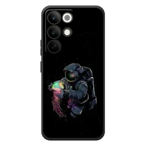 Силіконовый Чохол з принтом "Космонавти" на RealMe C85 Pro (В руках земля)