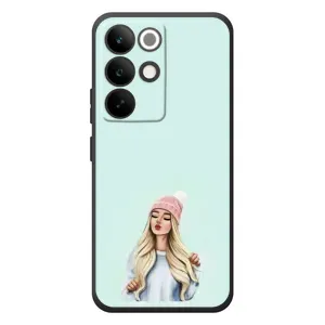 Силіконовый Чохол на RealMe C85 Pro з картинкой Модных девушек (В шапці)