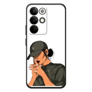 Силіконовый Чохол на RealMe C85 Pro з картинкой Модных девушек (У зеленому)