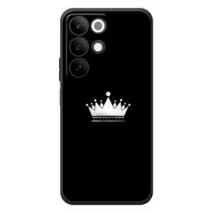Чохол (Корона на чорному фоні) для РеалМі C85 (Біла корона)