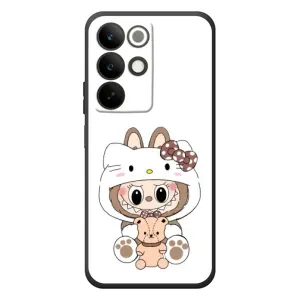 Чехол с принтом Лабубу для RealMe C85 (Белый Лабубу)