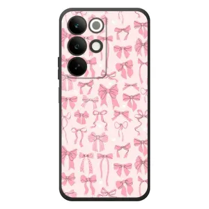 Чехол банты для RealMe C85 (Фон бантики)