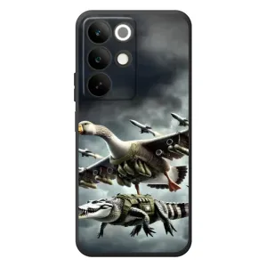 Чехол с мемами тралалело тралала для RealMe C85 (Гусини и крокодило)
