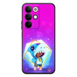 Чехол Бравл Старс для RealMe C85 (Леон в костюме Акулы)