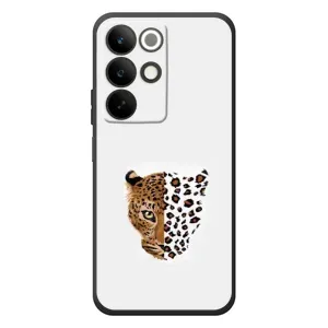 Чохол з леопардовим принтом на RealMe C85 (Леопард на білому)