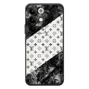 Чехол Стиль Louis Vuitton на RealMe C85 (LV на белом)