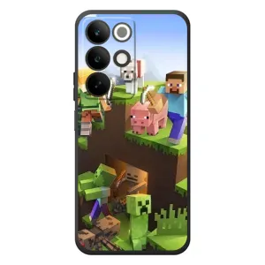 Чехлы для RealMe C85 (Персонажи Майн Крафт) (Майн-крафт)