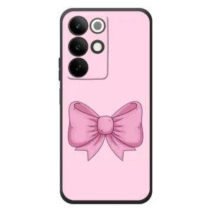 Чехол банты для RealMe C85 (Розовый бантик)