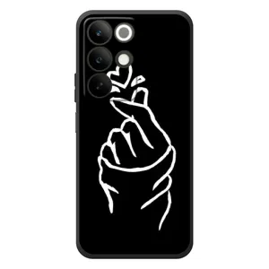 Чохол (Знак сердечка) для RealMe C85 (Сердечко на чорному)