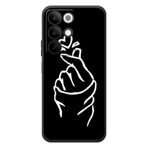 Чехол с рисунком «Сердце на черном» для Realme C85 Чехол с рисунком «Сердце на черном» для Realme C85