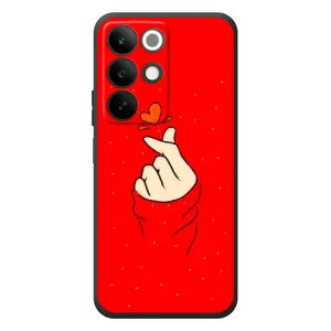 Чохол (Знак сердечка) для RealMe C85 (Сердечко на червоному)