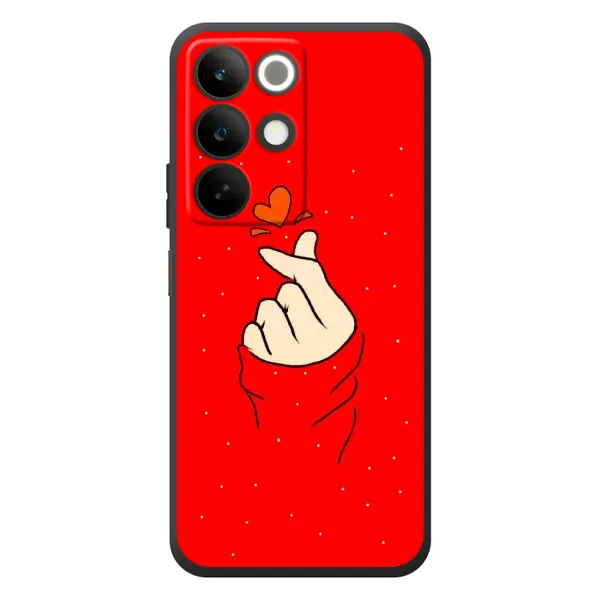Чехол с рисунком «Сердце на красном» для Realme C85 Чехол с рисунком «Сердце на красном» для Realme C85
