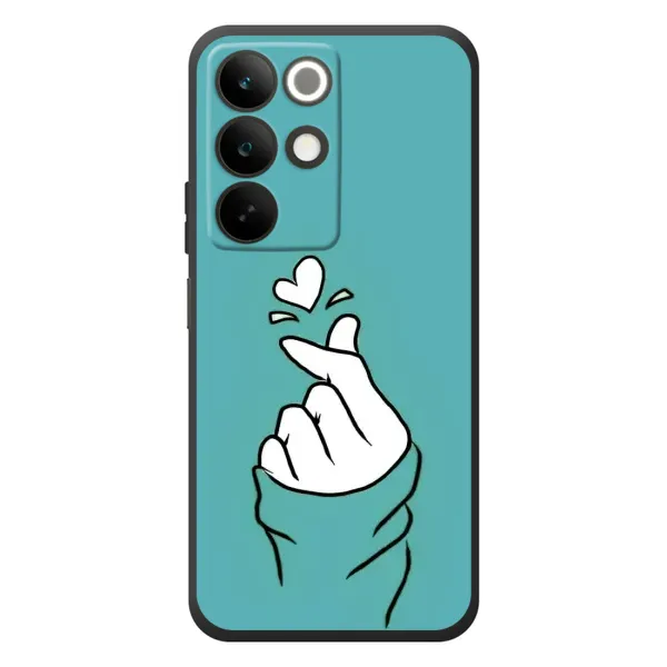 Чехол с рисунком «Сердечко на бирюзовом» для Realme C85 Чехол с рисунком «Сердечко на бирюзовом» для Realme C85
