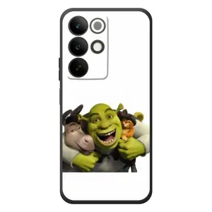 Друкований чохол з принтом Шрек для RealMe C85 (Шрек осел і кіт)