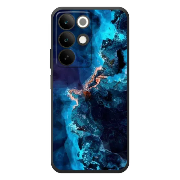 Чехол с рисунком «Синий мрамор» для Realme C85