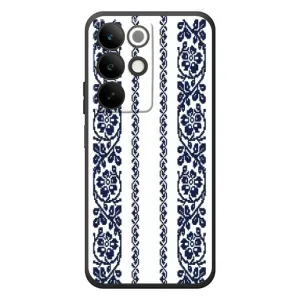 Силиконовый Чехол на RealMe C85 с картинкой Вышиванки (Синяя вышиванка)