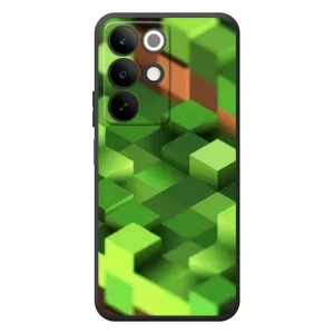 Чехлы для RealMe C85 (Персонажи Майн Крафт) (Текстура)