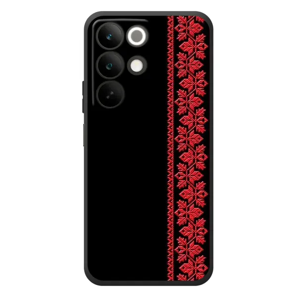 Чехол с рисунком «Вышиванка на черном» для Realme C85 Чехол с рисунком «Вышиванка на черном» для Realme C85