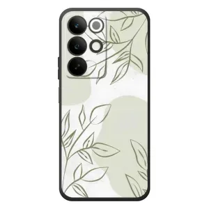 Чохол квітковий дизайн для RealMe C85 (Зелений дизайн)