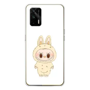 Чехол с принтом Лабубу для Realme GT 5G (Бежевый Лабубу)