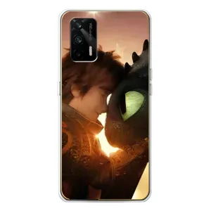 Чехол дракон Беззубик для Realme GT 5G (Беззубик и Иккинг)
