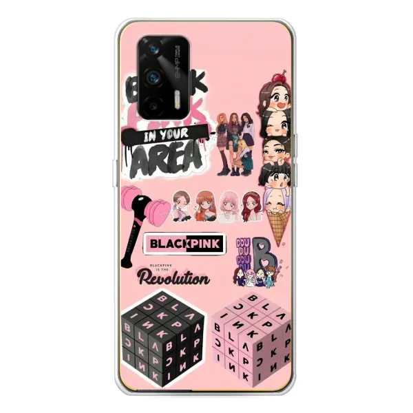Чехол с рисунком «BLACK PINK коллаж» для Realme GT 5G Чехол с рисунком «BLACK PINK коллаж» для Realme GT 5G