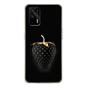 Чохол з зображенням смачної їжі для Realme GT 5G (Чорна полуниця)