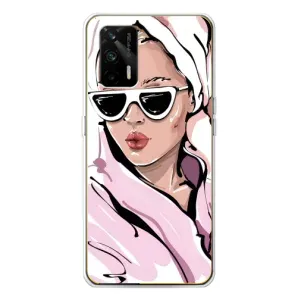 Чехол с картинкой Модные Девчонки Realme GT 5G (Девушка в халате)
