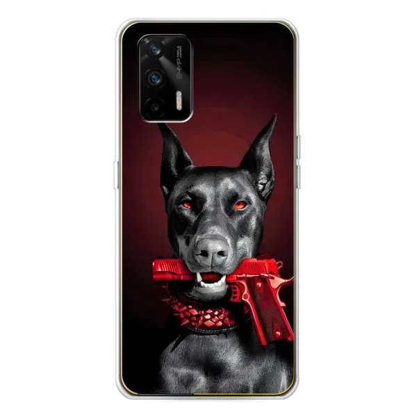 Чехол с рисунком «Доберман злой» для Realme GT 5G