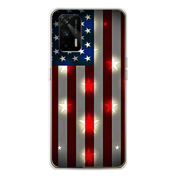 Чехол с рисунком «Флаг США 2» для Realme GT 5G Чехол с рисунком «Флаг США 2» для Realme GT 5G