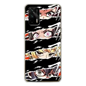 Силіконові чохлі з очіма Anime для ДжіТі 5G (Очі на чорному)
