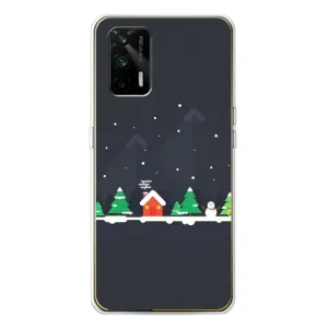 Силіконовий бампер на різдво для Realme GT 5G (Місто зимове)