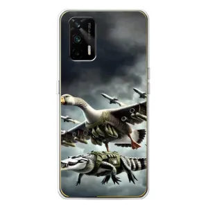 Чохол з мемами траралело тралала для Realme GT 5G (Гусіні і крокоділо)