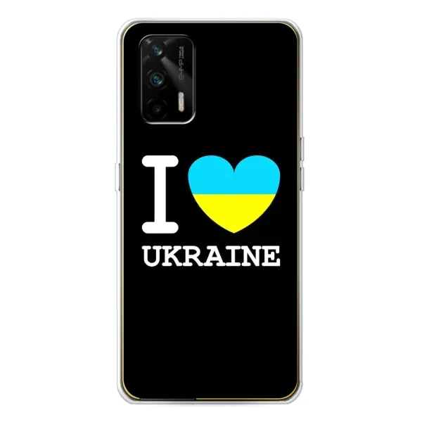 Чехол с рисунком «I Love Ukraine» для Realme GT 5G Чехол с рисунком «I Love Ukraine» для Realme GT 5G