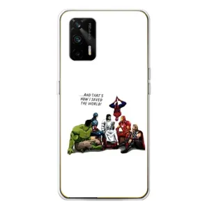 Чехлы для Realme GT 5G (Для Христиан) (Иисус супергерой)