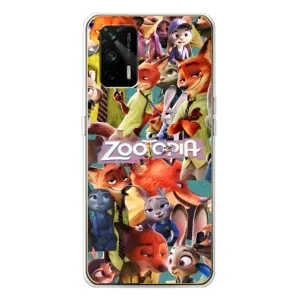 Силиконовый чехол с принтом Зоотрополіс для Realme GT 5G (Коллаж героев)