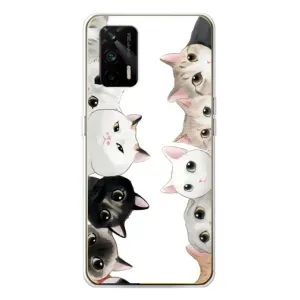 Силиконовый чехол с котиком для Realme GT 5G (Коты)