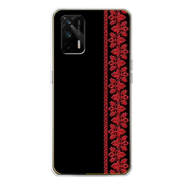 Чехол с рисунком «Красная Вышиванка» для Realme GT 5G Чехол с рисунком «Красная Вышиванка» для Realme GT 5G