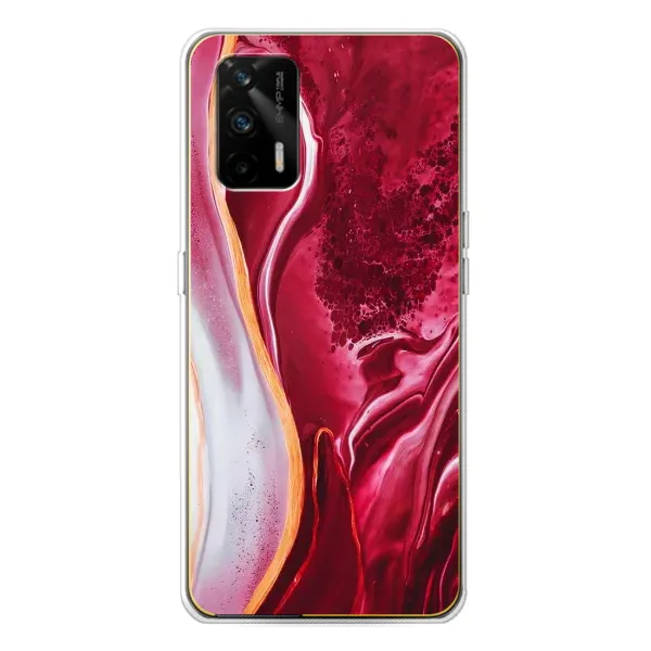 Чехол с рисунком «Красный мрамор» для Realme GT 5G Чехол с рисунком «Красный мрамор» для Realme GT 5G
