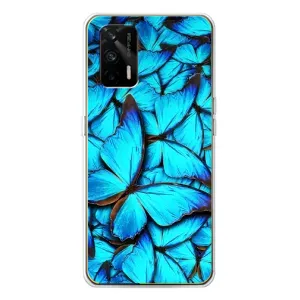 Силиконовый бампер с картинкой животных для Realme GT 5G (Крылья бабочек)