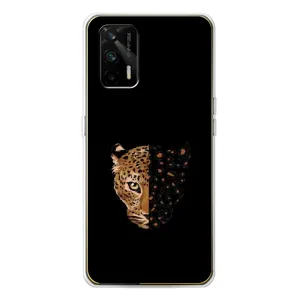 Чохол з леопардовим принтом на Realme GT 5G (Леопард на чорному)