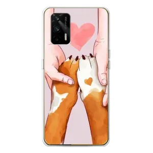 Чехол (ТПУ) Милые собачки для Realme GT 5G (Любовь к собакам)