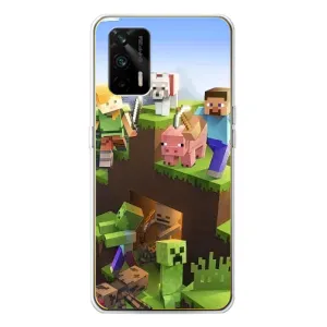 Чохли для Realme GT 5G (Персонажі МайнКрафт) (Майн-крафт)