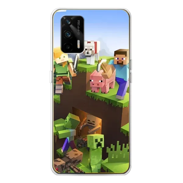 Чехол с рисунком «Майн-крафт» для Realme GT 5G Чехол с рисунком «Майн-крафт» для Realme GT 5G