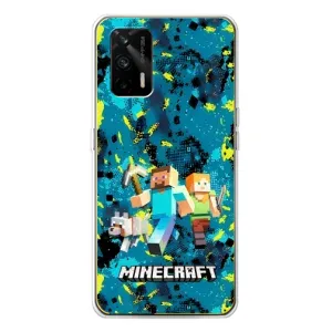 Чохли для Realme GT 5G (Персонажі МайнКрафт) (Майнкрафт)