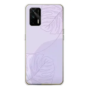 Чохол квітковий дизайн для Realme GT 5G (Монстера фіолетова)