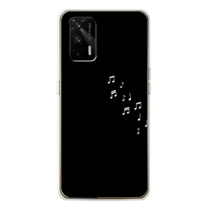 Чохол з картинками на чорному фоні для Realme GT 5G (Ноти)