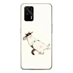 Чехол на тематику: Коты для Realme GT 5G (Отдых)